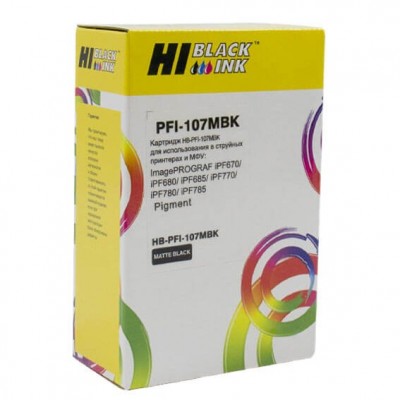 Картридж Hi-Black (HB-PFI-107MBK) для Canon iPF680/685/780/785, MBK, 130 мл