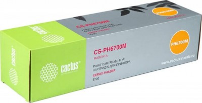 106R01524 Картридж Cactus CS-PH6700M для принтеров Xerox Phaser 6700 пурпурный (12 000 стр.)