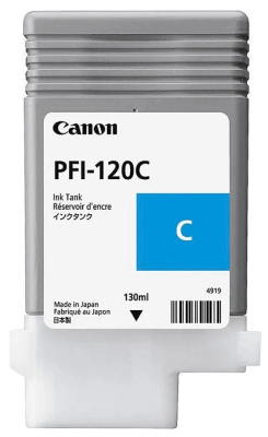 Картридж оригинальный Canon PFI-120C 2886C001 для принтера Canon TM-200/ TM-205/ TM-300/ TM-305, голубой, (GR) 130 мл