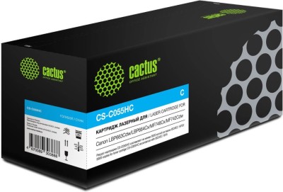 Картридж Cactus 055HC (CS-C055HC) для Canon i-Sensys LBP663Cdw/ LBP664Cx/ MF742Cdw/ MF744Cdw/ MF746Cx, голубой, увеличенный, 5900 стр.