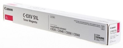 Тонер-картридж оригинальный Canon C-EXV51L 0486C002 для принтера Canon iR ADV C5535/ iR ADV C5535i/ iR ADV C5540i/ iR ADV C5550i/ iR ADV C5560i, Magenta (26 000 стр.)