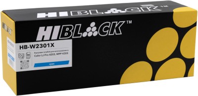 Картридж Hi-Black W2301X (HB-W2301X) Cyan (с чипом) для HP Color LaserJet Pro 4203/ MFP 4303, голубой, увеличенный, 5,5K