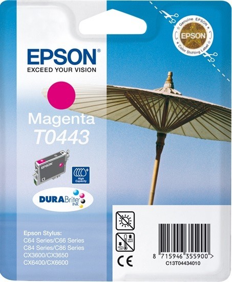 Картридж T0443 Epson ST C84/86 пурпурн ТЕХН (0717) C13T04434010