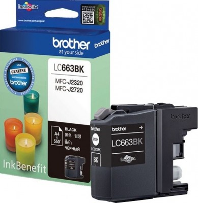 Brother LC-663BK Картридж, Black {MFCJ2320/2720, чёрный, (550стр)}