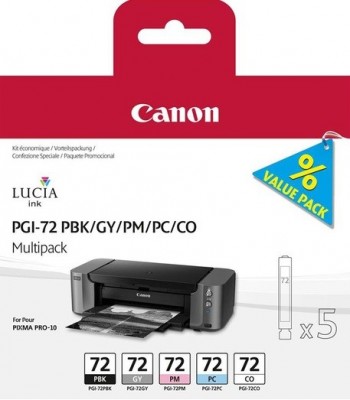 Canon PGI-72PBK/GY/PM/PC/CO Multi Pack Картридж Canon для PRO-10. 510 фотографий.