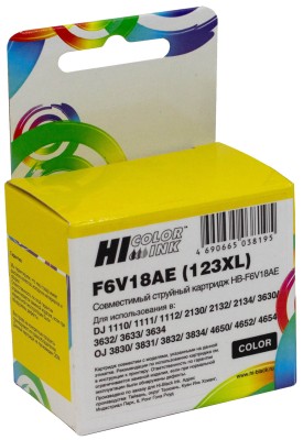 Картридж Hi-Black F6V18AE №123XL для HP DJ2130, Tricolor