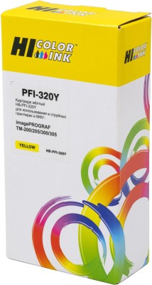 Картридж Hi-Black PFI-320Y (HB-PFI320Y) для Canon imagePROGRAF TM-200/ TM-205/ TM-300/ TM-305, жёлтый (yellow), 300мл
