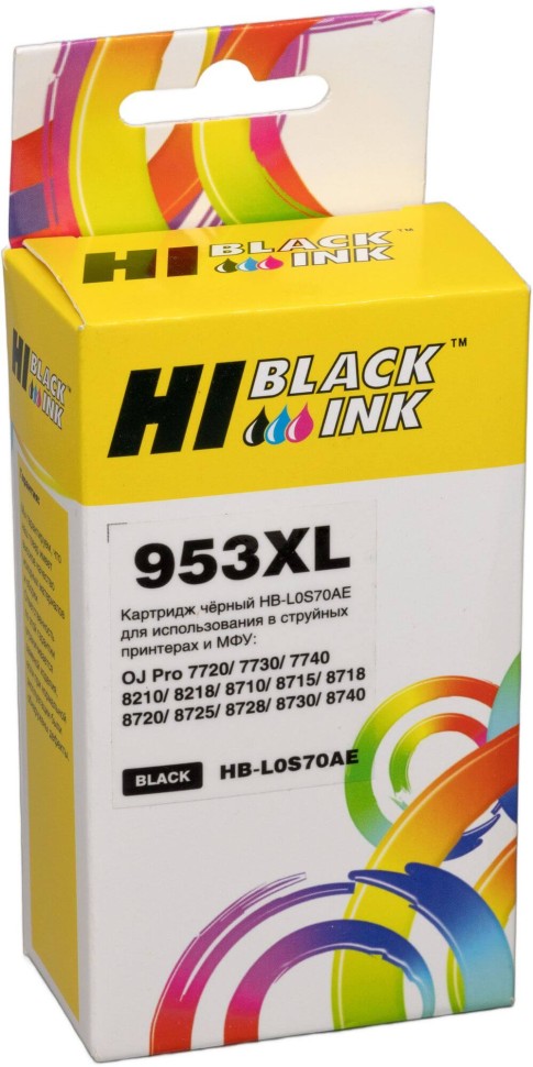 Картридж Hi-Black (HB-L0S70AE) №953XL для HP OJP 8710/ 8715/ 8720/ 8730/ 8210/ 8725, Black, NEW