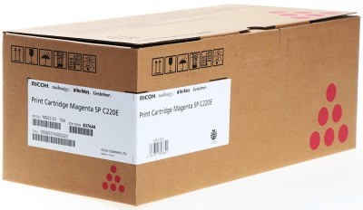 Картридж Ricoh SP C220E (407644/406054) оригинальный для Ricoh Aficio SP C220S/ C221SF/ C222SF/ C220N/ C221N/ C222DN, пурпурный, 2300 стр.