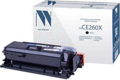 Картридж NV Print CE260X Черный для принтеров HP LaserJet Color CP4025n/ CP4025dn/ CP4525n/ CP4525dn/ CP4525xn, 17000 страниц