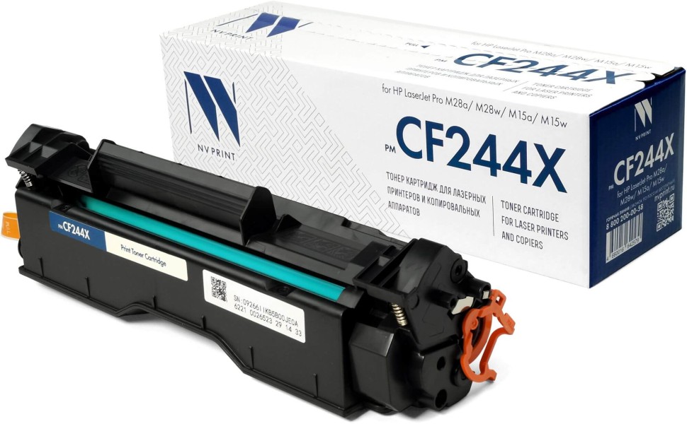 Картридж NV Print CF244X (NV-CF244X) для HP LaserJet Pro M28a/ M28w/ M15a/ M15w, увеличенный, 2200 стр