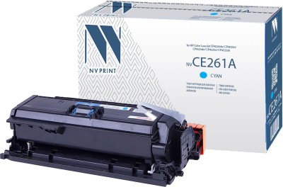Картридж NV Print CE261A Голубой для принтеров HP LaserJet Color CP4025n/ CP4025dn/ CP4525n/ CP4525dn/ CP4525xn, 11000 страниц