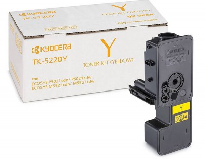 TK-5220Y (1T02R9ANL1) оригинальный картридж Kyocera для принтера Kyocera EcoSys P5021cdn/ cdw, M5521cdn/ cdw yellow, 1200 страниц