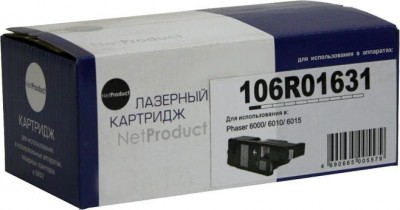 Тонер-картридж NetProduct (N-106R01631) для Xerox Phaser 6000/ 6010/ WC6015, C, 1K