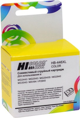 Картридж Hi-Black (HB-CL-446XL) для Canon PIXMA MG2440/ MG2540/ MG2940/ MG3040/ MX494/ iP2840, Color