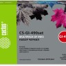 Набор чернил Cactus GI-490 (CS-GI-490SET) CMYK для Canon Pixma G1400/ G2400/ G3400/ G4400, голубой/ пурпурный/ жёлтый/ чёрный, 345мл