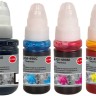Набор чернил Cactus GI-490 (CS-GI-490SET) CMYK для Canon Pixma G1400/ G2400/ G3400/ G4400, голубой/ пурпурный/ жёлтый/ чёрный, 345мл