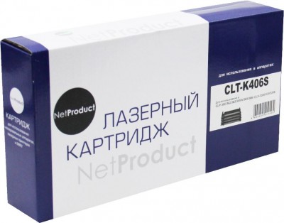 Тонер-картридж NetProduct (N-CLT-K406S) для Samsung CLP-360/ 365/ 368/ CLX-3300/ 3305, Bk,1,5K