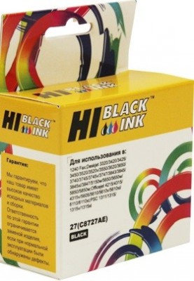 Картридж Hi-Black (HB-C8727AE) для HP DJ 3320/ 3325/ 3420, №27, Bk