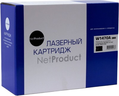 Картридж NetProduct W1470A (N-W1470A) (без чипа) для HP LaserJet Enterprise M610dn/ 611dn/ 612dn/ MFP M634/ 635, чёрный, 10500 стр.