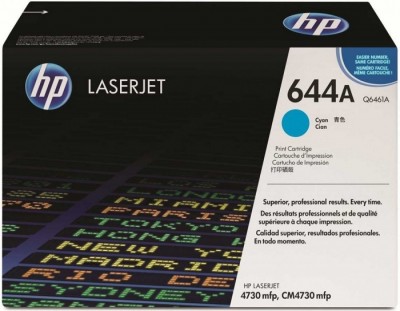 Q6461A (644A) оригинальный картридж HP для принтера HP Color LaserJet CM4730/ CM4730f/ CM4730fsk/ CM4730fm cyan, 12000 страниц