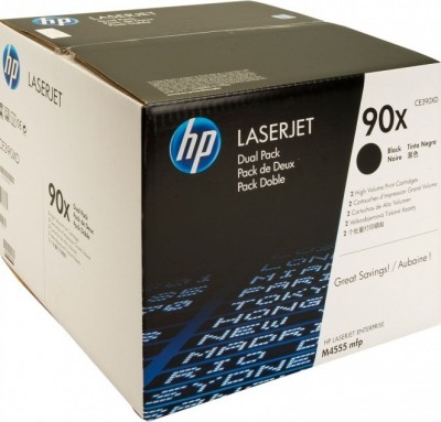 CE390XD (90X) оригинальный картридж HP для принтера HP LaserJet Enterprise M4555mfp/ Enterprise 600 Printer M602/ M602dn/ M602n/ M602x/ M603/ M603dn/ M603n/ M603xh black, двойная упаковка 2*24 000 страниц