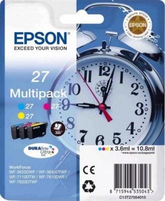 EPSON C13T27054020 Multipack 3-colour 27 DURABrite Ultra Ink for WF7110/7610/7620 (cons ink)