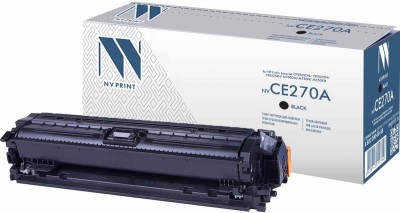 Картридж NV Print CE270A Черный для принтеров HP LaserJet Color CP5525dn/ CP5525n/ CP5525xh/ M750dn/ M750n/ M750xh, 13500 страниц