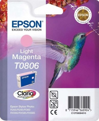 Картридж Epson C13T08064011 / C13T08064010 T0806 7ml светло-пурпурный 620 копий в технологической упаковке