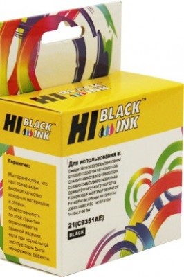 Картридж Hi-Black (HB-C9351AE) для HP DJ 3920/ 3940, №21, Bk