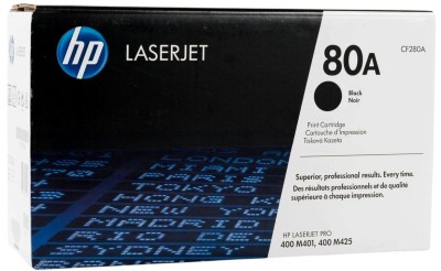 Картридж HP CF280A (80A) оригинальный для HP LaserJet Pro 400 M401/ 400 MFP M425, чёрный, 2700 страниц