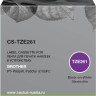 Картридж Cactus TZe-261 (CS-TZE261) для Brother PT- P900W/ P950W/ 9700PC, чёрный на белом, 36мм х 8м