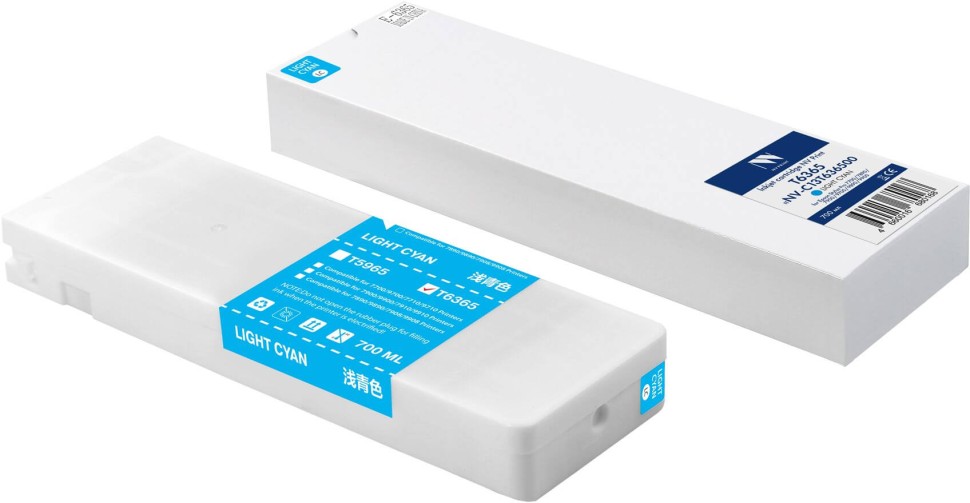 Картридж NV Print T6365 (NV-C13T636500) Light Cyan для Epson Stylus Pro 7700/ 7890/ 7900/ 9700/ 9890/ 9900, светло-голубой, увеличенный, 700мл