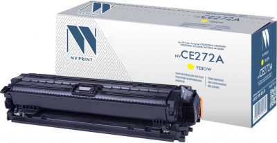 Картридж NV Print CE272A Желтый для принтеров HP LaserJet Color CP5525dn/ CP5525n/ CP5525xh/ M750dn/ M750n/ M750xh, 15000 страниц