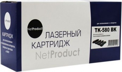 Тонер-картридж NetProduct (N-TK-580Bk) для Kyocera FS-C5150DN/ ECOSYS P6021, Bk, 3,5K