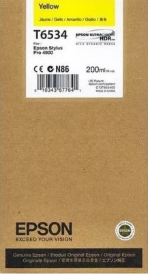EPSON C13T653400 Stylus Pro 4900 Ink Cartridge (200ml) : Yellow