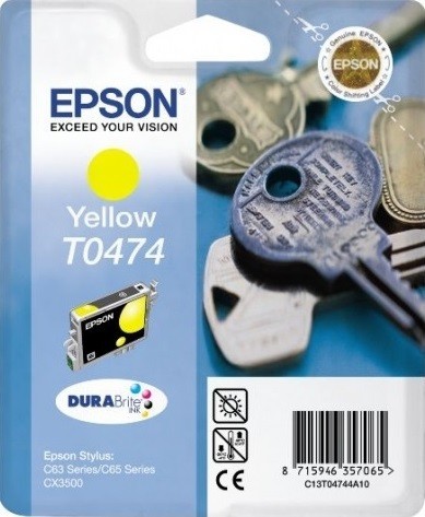 Картридж Epson C13T04744A10 T0474 8ml желтый 250 копий