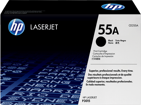 CE255A (55A) оригинальный картридж HP для принтера HP LaserJet P3010/ P3011/ P3015d/ P3015dn/ P3015n/ P3015x black, 6000 страниц