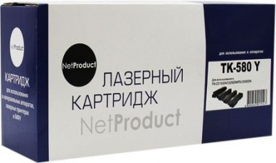Тонер-картридж NetProduct (N-TK-580Y) для Kyocera FS-C5150DN/ ECOSYS P6021, Y, 2,8K