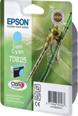 C13T11254A10 / C13T08254A Картридж Epson T0825 для Stylus Photo R270/R290/RX590 (голубой) (cons ink)