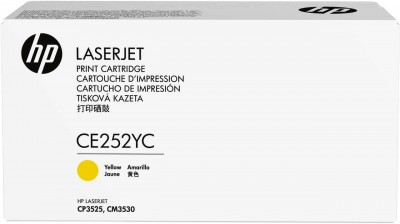CE252YC (504A) оригинальный картридж в корпоративной упаковке  HP для принтера HP Color LaserJet CM3530/ CM3530fs/ CP3525x/ CP3525n/ CP3525dn yellow, 7000 страниц, (контрактная коробка)