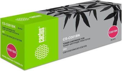 Картридж Cactus 44973544 (CS-O301BK) для Oki C301/321 черный (2 200 стр.)