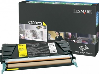 C5220YS оригинальный картридж Lexmark для принтера Lexmark C522n/524, yellow