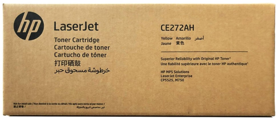 Картридж HP CE272AH (650A) оригинальный для HP Color LaserJet Enterprise CP5525n/ CP5525dn/ CP5525xh yellow, 15000 страниц