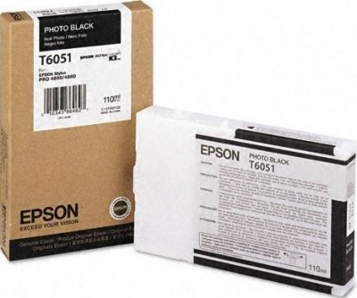 C13T605100 Картридж Epson T6051 для Stylus Pro 4800/4880 (black) 110 мл