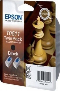 Картридж Epson C13T051140 T051,S108 26ml черный 630 копий в технологической упаковке