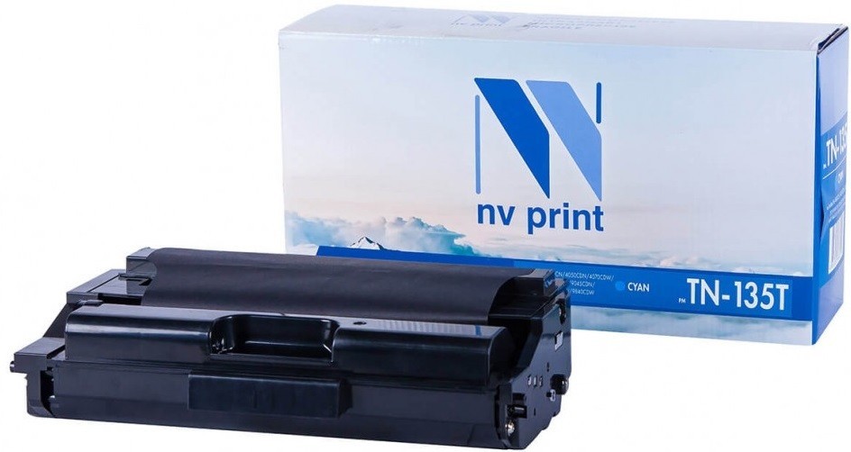 Картридж NV Print TN-135T Голубой для принтеров Brother HL-4040CN/ 4050CDN/ 4070CDW/ DCP-9040CN/ 9042CDN/ 9045CDN/ MFC-9440CN/ 9450CDN/ 9840CDW, 4000 страниц