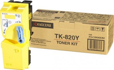 TK-820Y (1T02HPAEU0) оригинальный картридж Kyocera для принтера Kyocera FS-C8100DN yellow, 7000 страниц