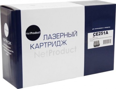 Картридж NetProduct (N-CE251A) для HP CLJ CP3525/ CM3530, Восстановленный, C, 7K