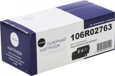 Тонер-картридж NetProduct (N-106R02763) для Xerox Phaser 6020/ 6022/ WC 6025/ 6027, Bk, 2K